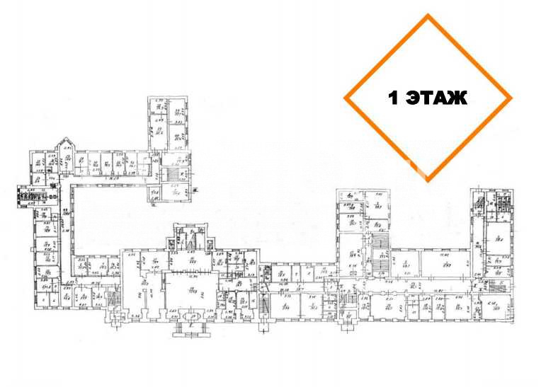 Планировка офиса 12 621.1-13 680.3 м², 1 этаж, Административное здание «UNION CENTER»